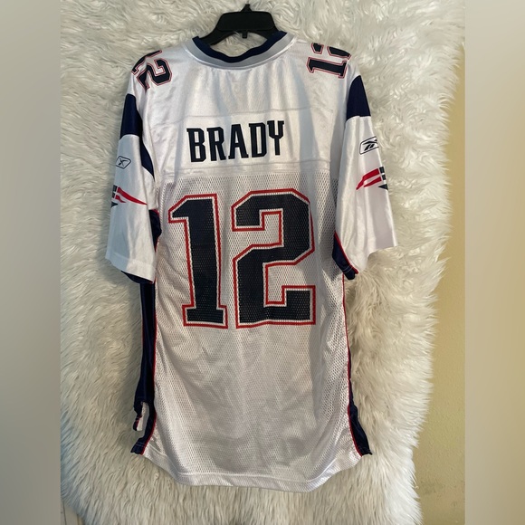 New England Patriots Tom Brady #12 Reebok Authentic Men’s Football Jersey-Large - Picture 3 of 16